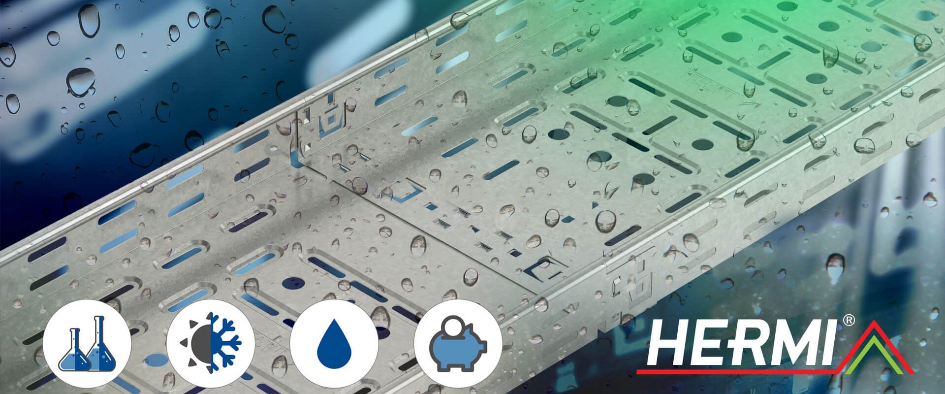 Hermi Kabelrinnen FAST KLICK® aus Magnelis®